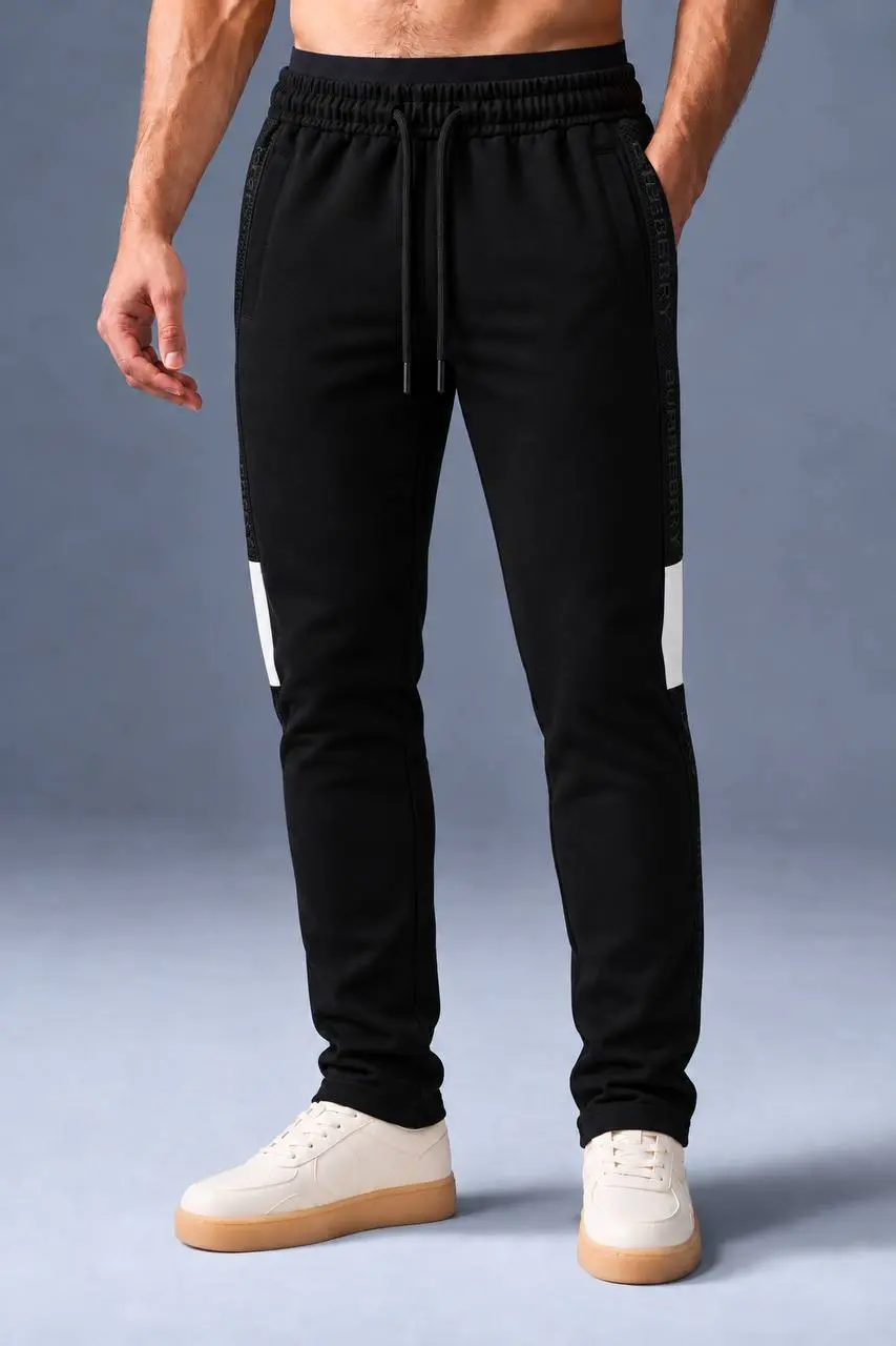 Panel Slim Joggers in Black