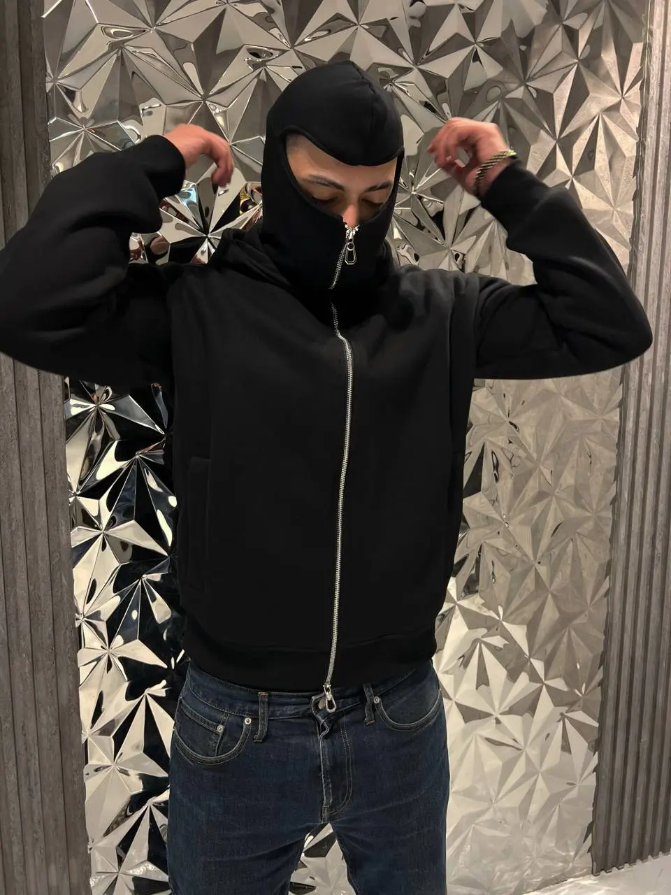 Essential Zip Hoodie in Black, photo 6