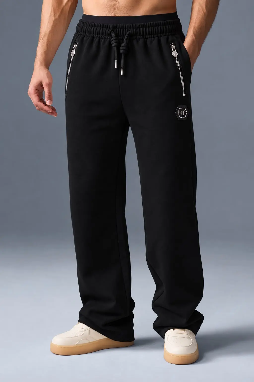 Zip-Pocket Slim Joggers in Black, photo 3