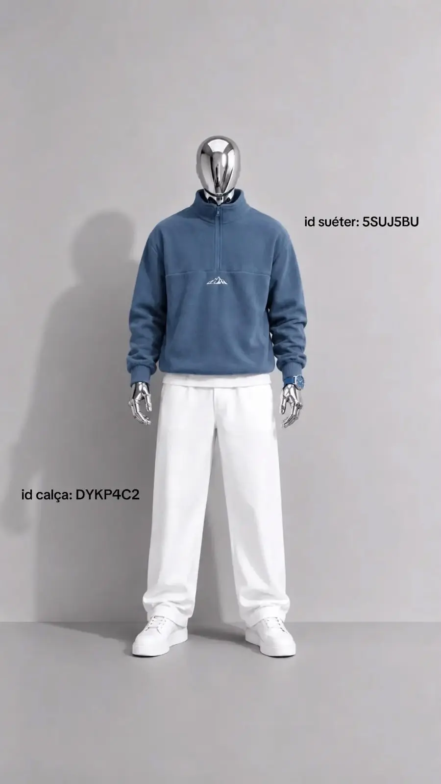 Fleece Quarter-Zip in Blue