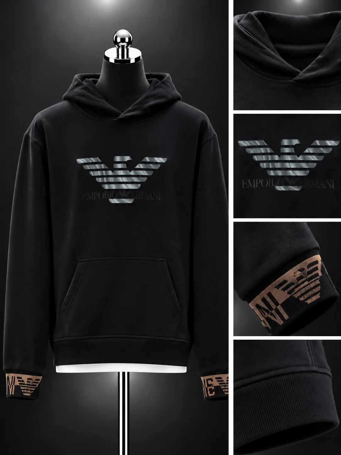 Eagle Logo Hoodie in Black, photo 3