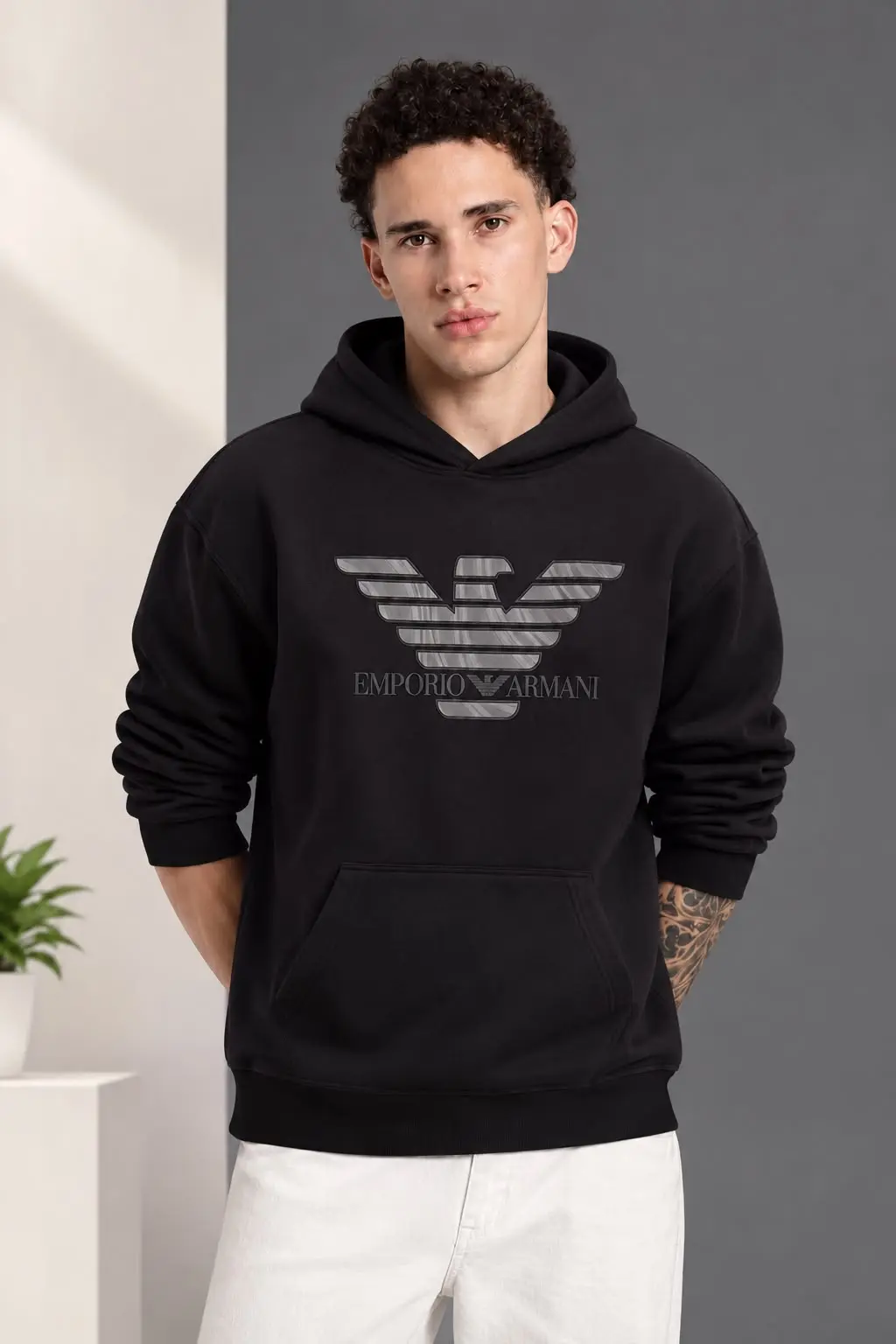Eagle Logo Hoodie in Black, photo 4