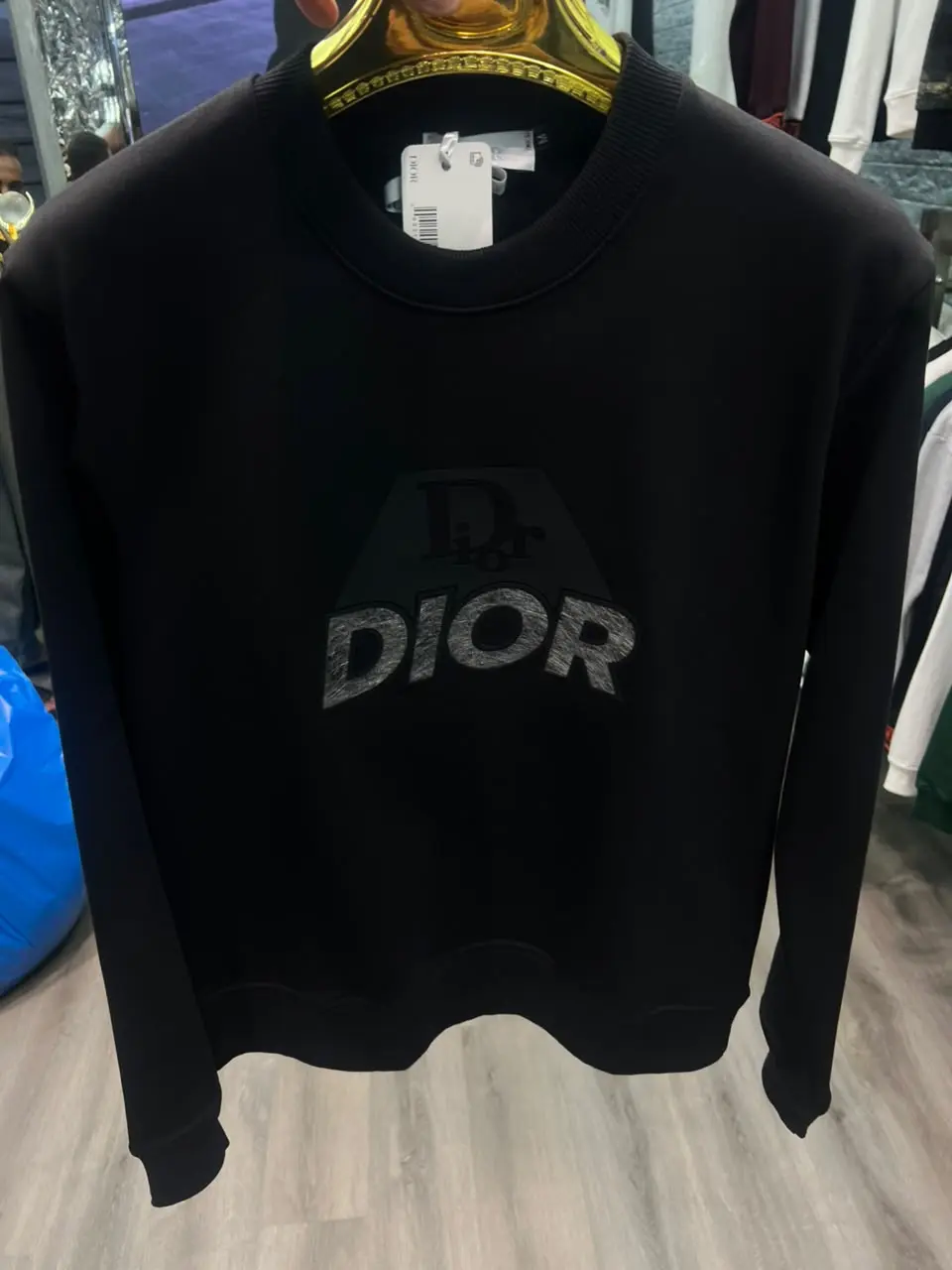 Bold Logo Crew Sweatshirt in Black