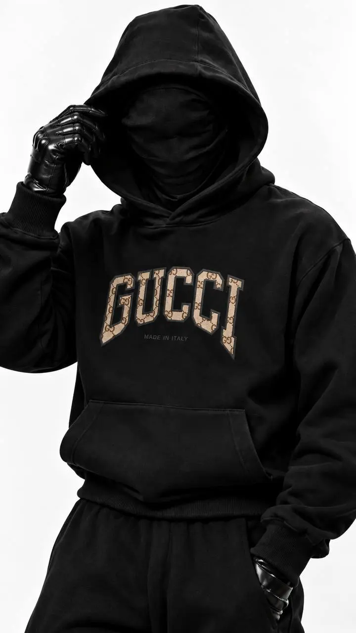 Arched Logo Hoodie in Black, photo 4