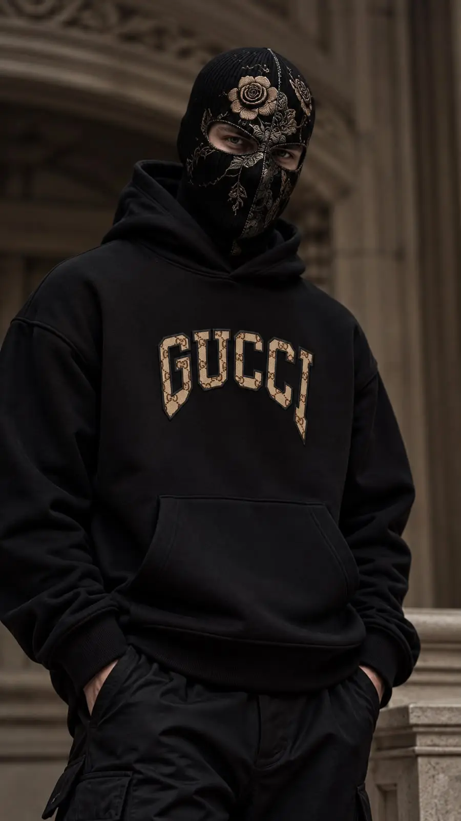 Arched Logo Hoodie in Black, photo 5