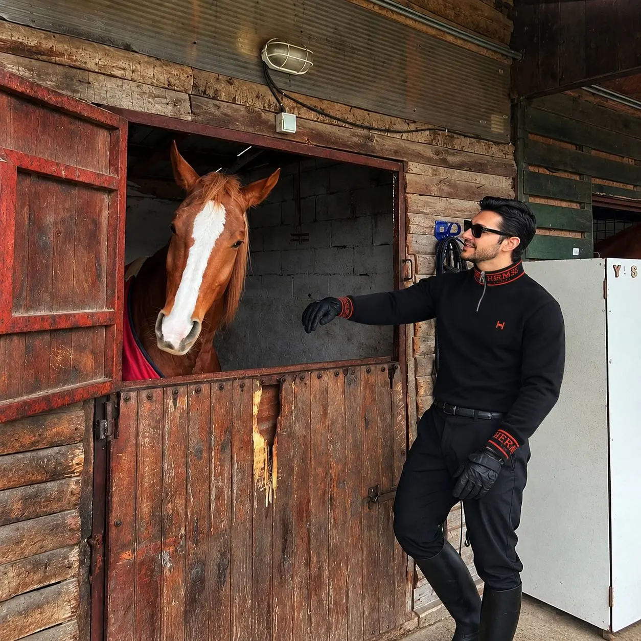 Equestrian Quarter-Zip in Black