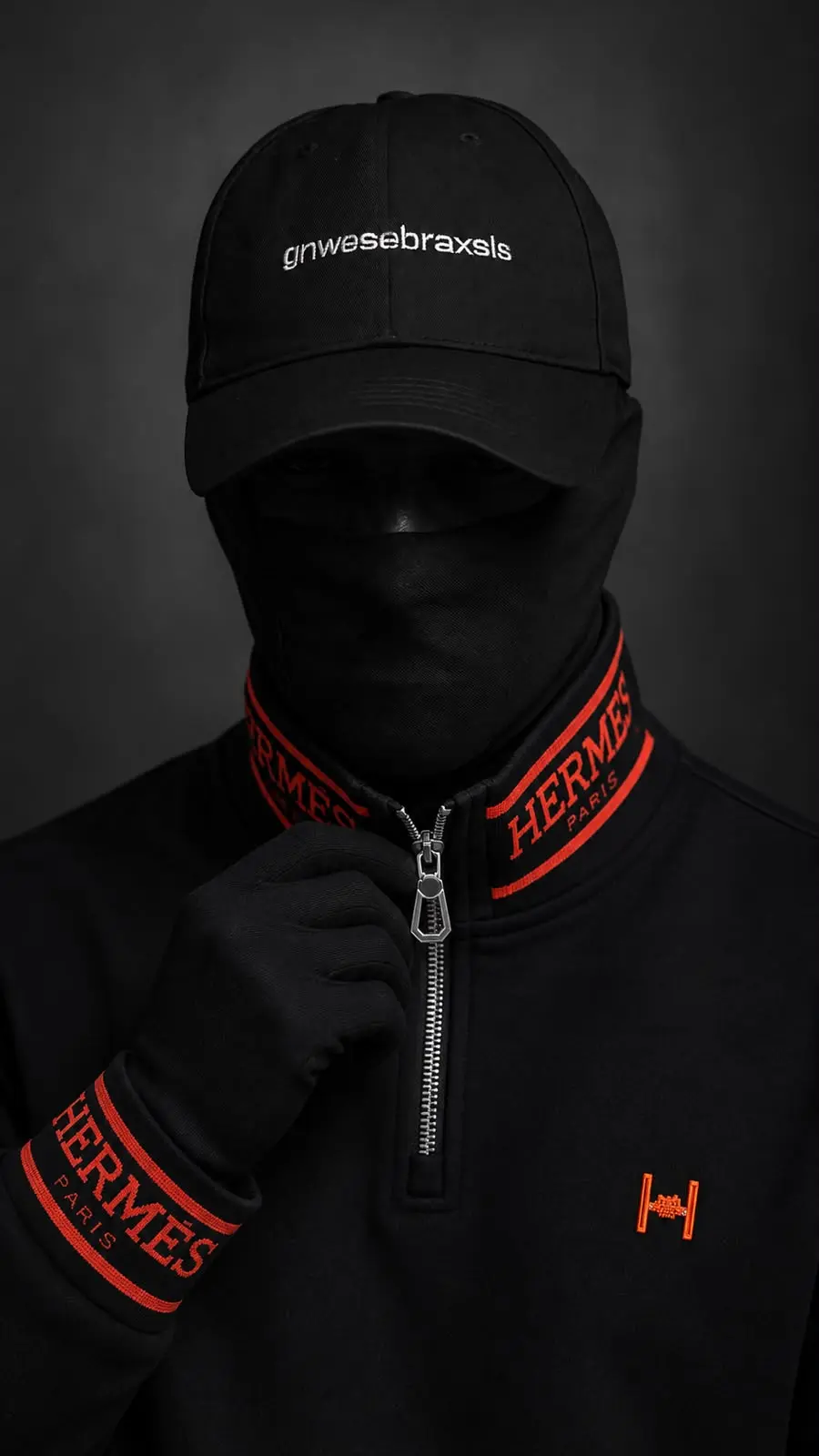 Logo-Tape Quarter-Zip in Black, photo 7