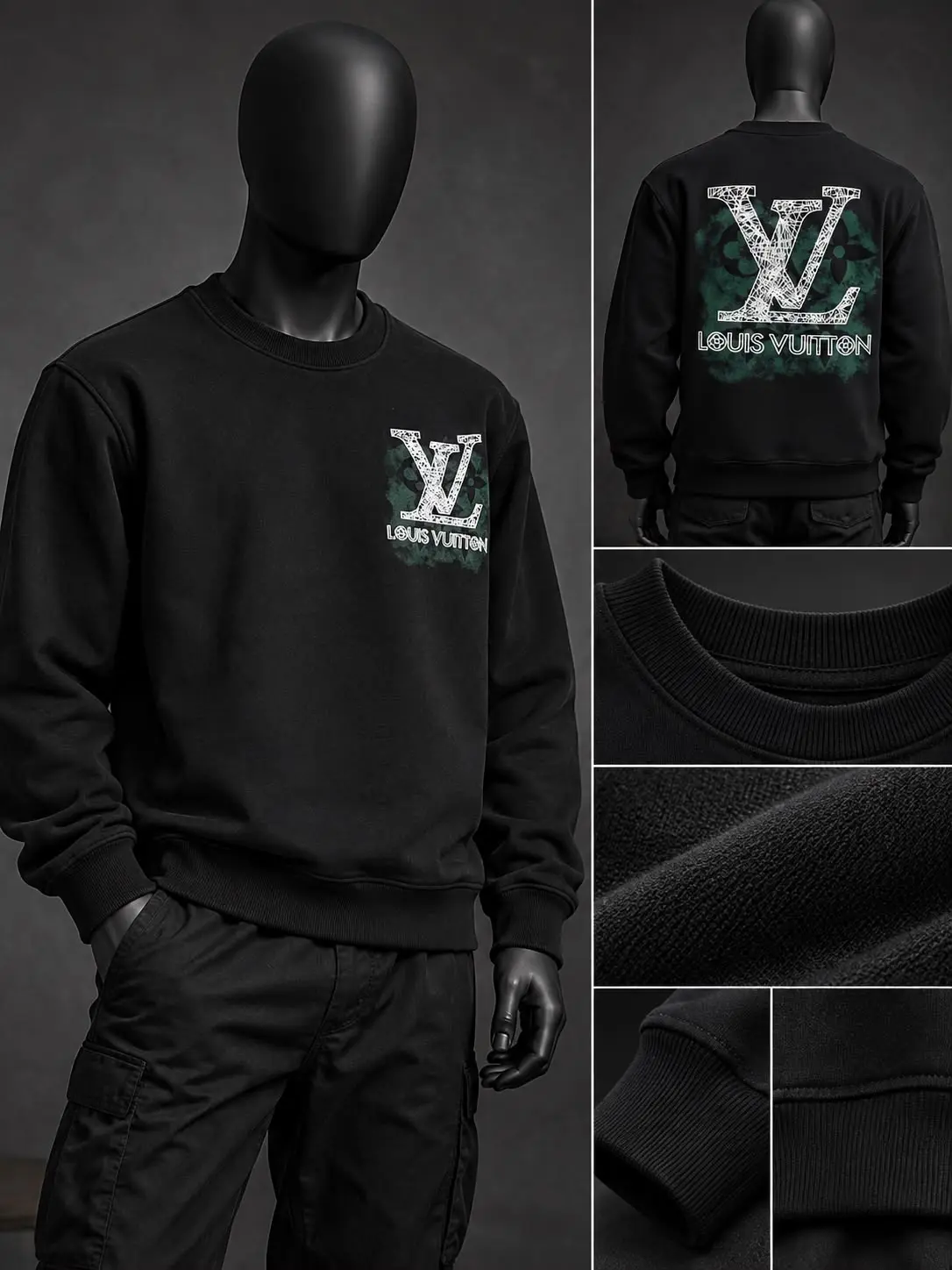Big Back Logo Crew Sweatshirt in Black, photo 2