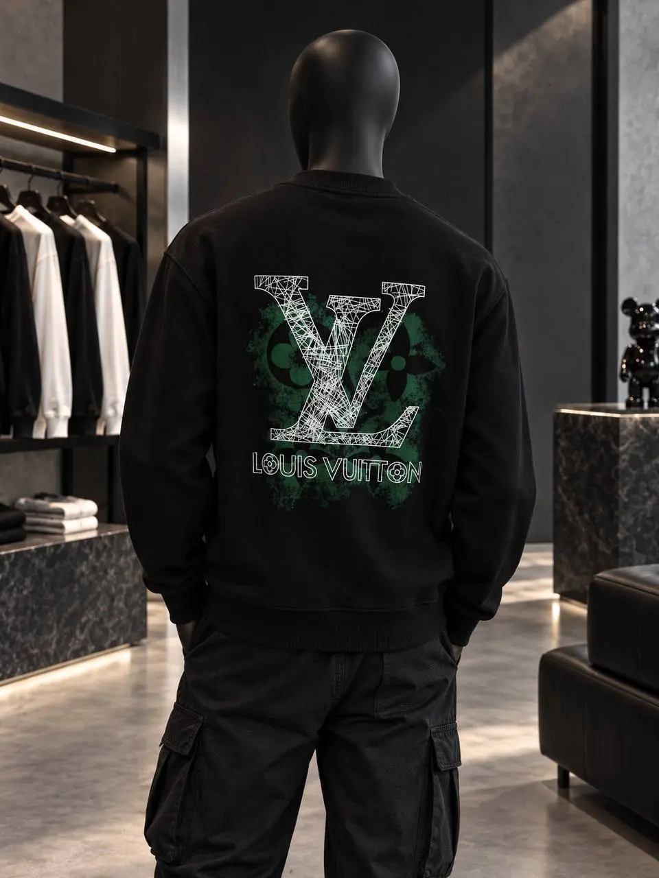 Big Back Logo Crew Sweatshirt in Black, photo 3